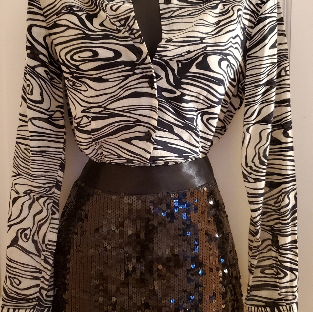 Express Designstudio Sequence Mini Skirt - image 2